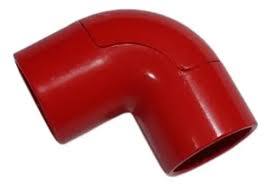 Cotovelo com janela de encaixe - VERMELHO